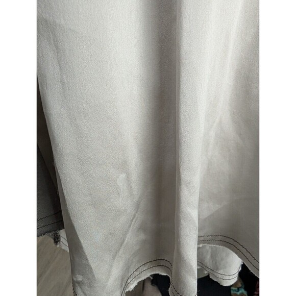 Go by Go Silk Small Black Gray Ombre 1/2 Zip Up Blouse Top Shirt N92 - Picture 6 of 11